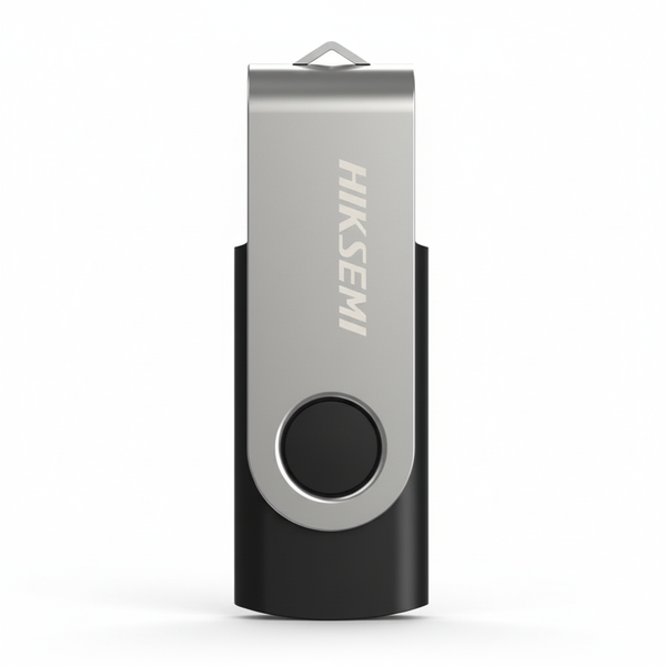 Hiksemi 32GB USB 3.0 Flash Drive - Rotary Design, Silver Black