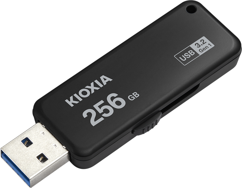Kioxia 256gb, 3.2 Gen 1 Slider USB, Works With Windows &amp; Mac