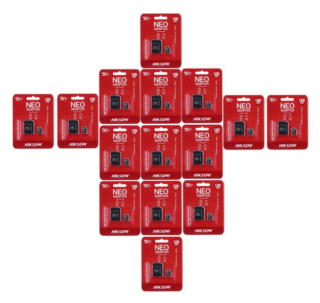 HIKSEMI Neo 128GB Micro SD Card with Adapter (Pack of 15)