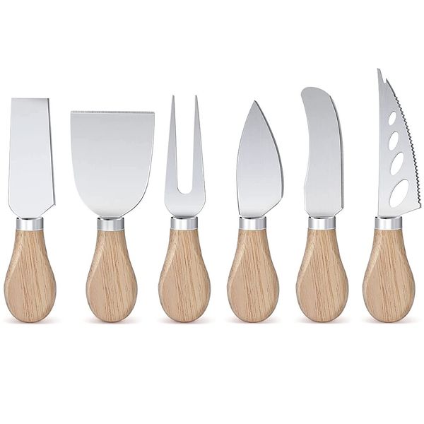 6 Pieces Stainless Steel Cheese Knife Set