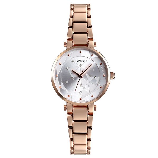 SKMEI Elegance Rose Gold Quartz Watch Lady Wrist Watch Women