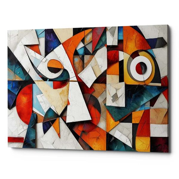 Canvas Art - Fragmented Harmony Abstract Canvas Print Wall Art Decor