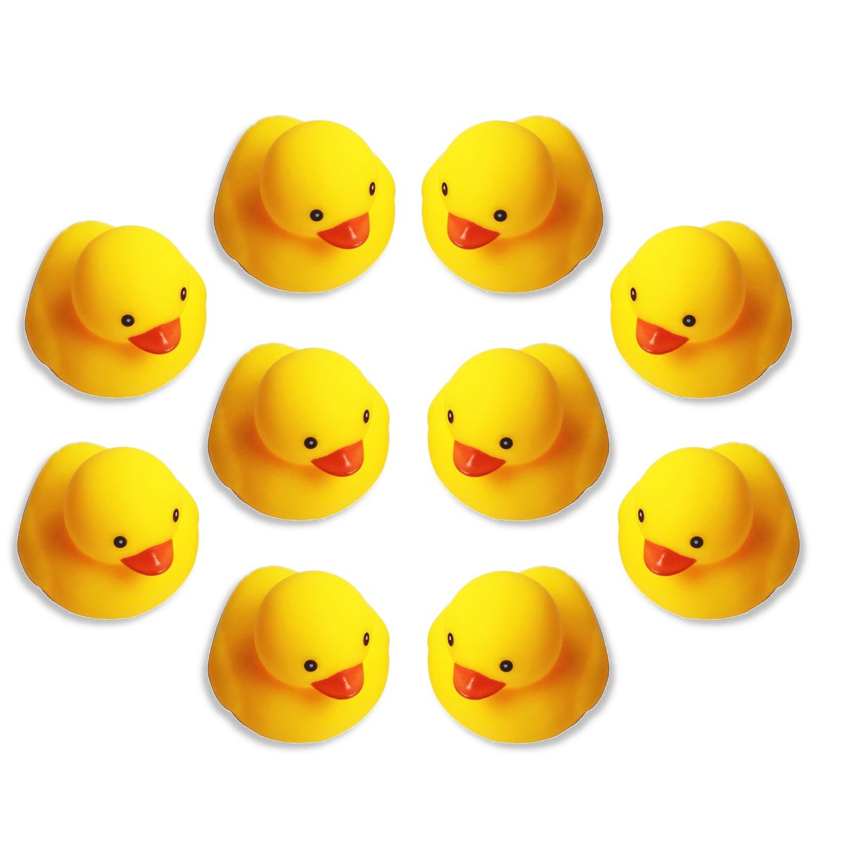 Rubber Duckie Bath Ducks Toys Family Pack - Baby Bath Toy - Pack of 10 ...