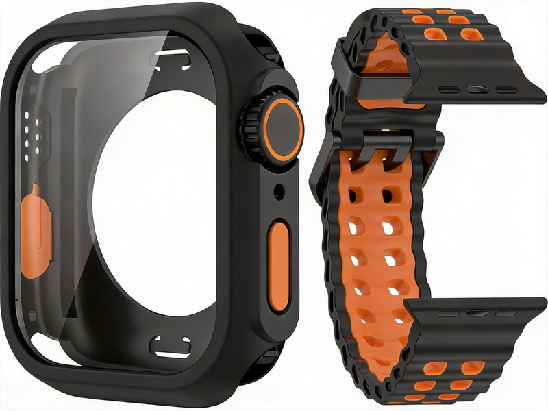 Sport Case &amp; Strap Set Compatible with Apple Watch 44mm