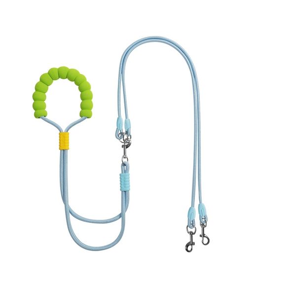 Adjustable Double Dog Leash for Two Dogs with Swivel Hooks