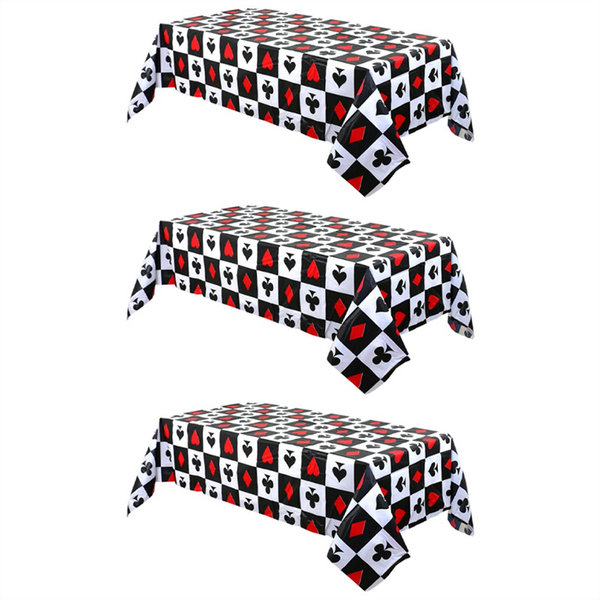 3 Piece Tablecloth Disposable Tablecloth 54 Inch X 108 Inch