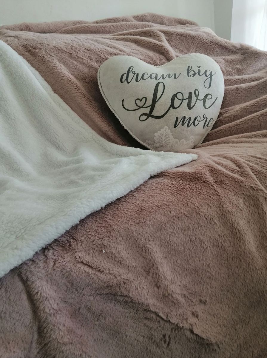 Premium Reversible Sherpa Fleece Throw BlanketSalmonWhite Shop Today