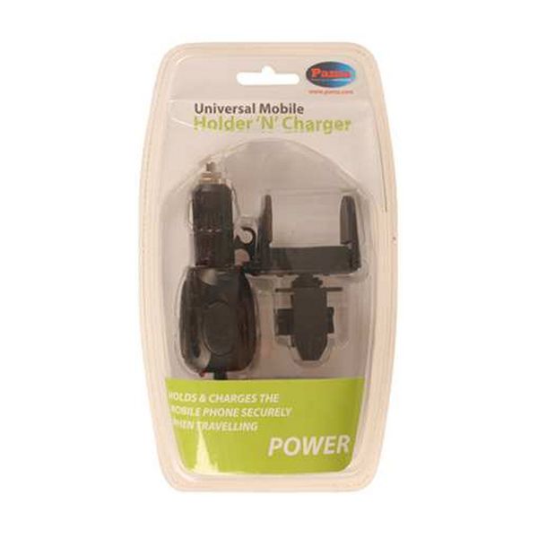 Pama TUHC 12v/24v Universal Air Vent In Car Mobile Phone Holder &amp; Charger