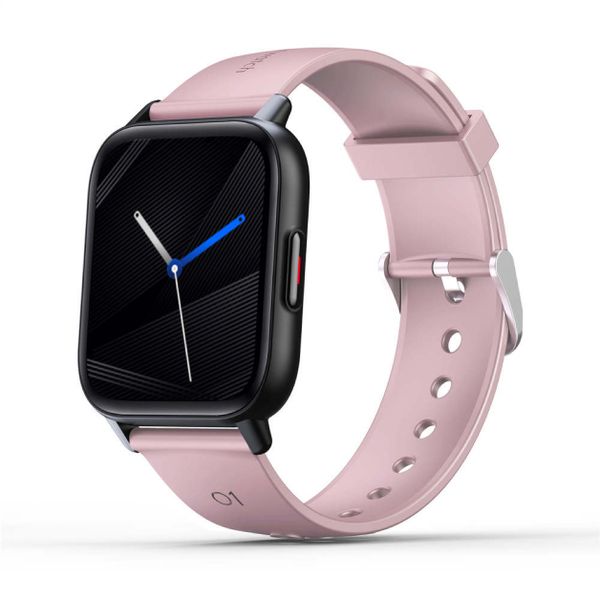 Pink QS16 Smart Watch Pro with Body Temperature, HR and BP