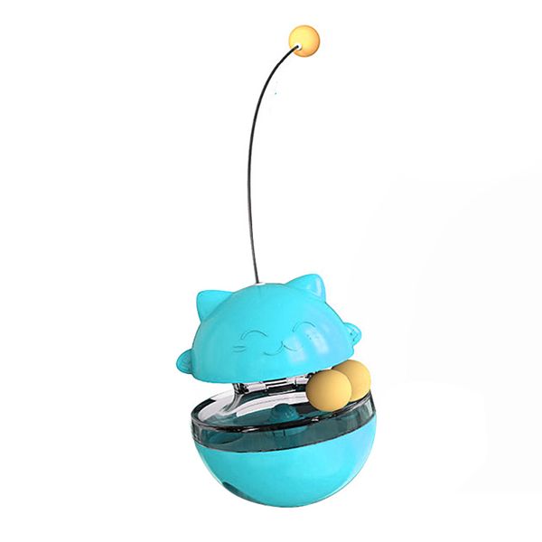 Cat Tumbler Play Ball Slow Food Dispenser Interactive Puzzle Toy - Red