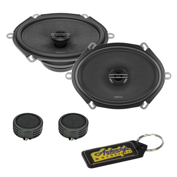 Hertz Cento Series 5×7" 210 Watts 2-Way Speakers &amp; Evo Tweeters &amp; Keyring