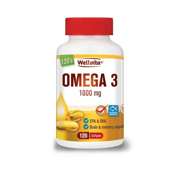 Wellvita Omega 3 1000mg Softgels 120 's