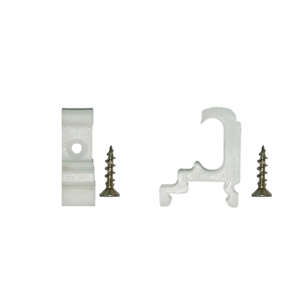 Pelmet Clips with Screws (Pair)