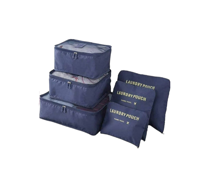 Navy Blue Travel Packing Cubes - Set Of 6