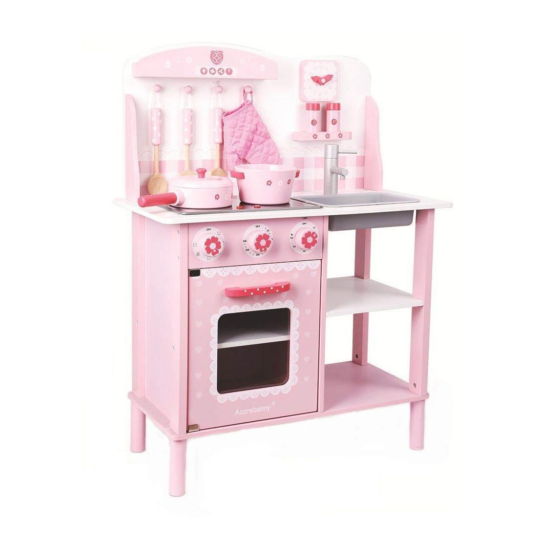 Pretend Play Wooden Kitchen Play Set Pink Shop Today. Get it Tomorrow!