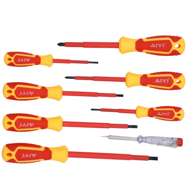 AIYI 8-Piece Insulated Screwdriver Set with Voltage Tester AY191-024