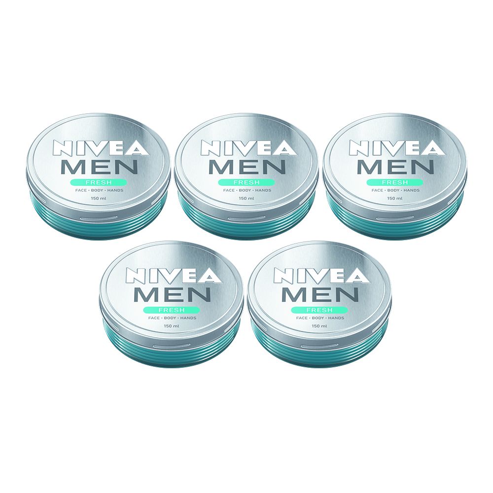 Nivea Men Creme Fresh Tin With Cactus Water And Refreshing Mint 5x150ml Shop Today Get It 5657