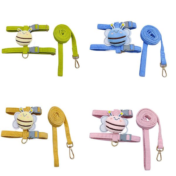 Little Bee adjustable pet Vest Dog Walking Rope Set-M