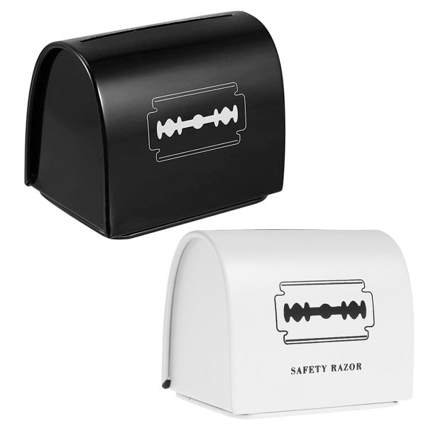 JESSEJESSE Razor Blade Disposal Case Discarded Safe Storage Bank - 2 Piece
