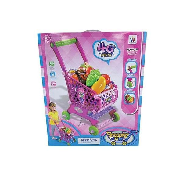 Children Shopping Cart &amp; Food Play Set