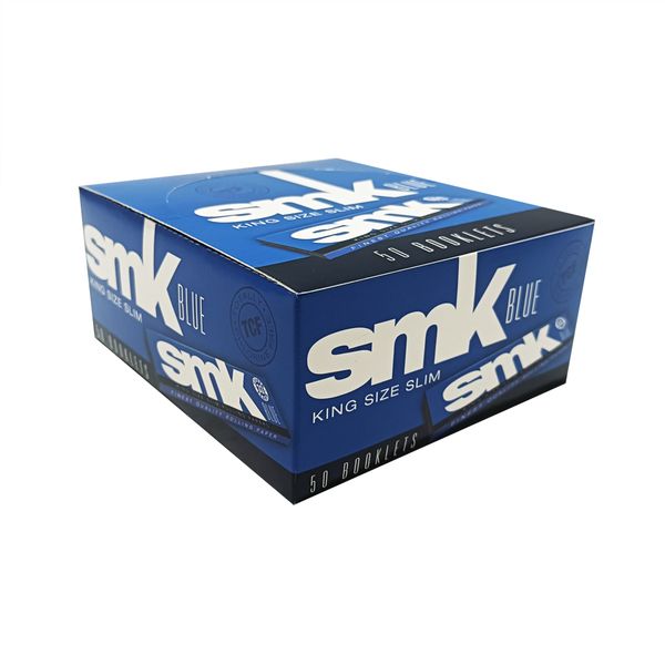 SMK Blue King Size Slim Rolling Paper - Box
