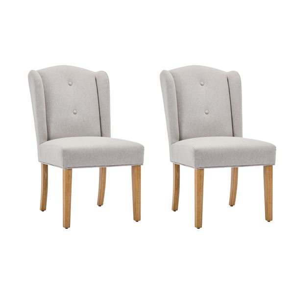 Dining Chairs set of 2, Grey,Modern Dining Room Chairs with Comfy Back
