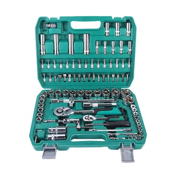 94Pcs Ratchet Wrench Handle Socket Set Combination Toolbox Kit