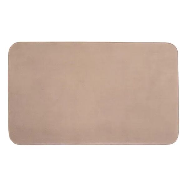 Bathroom Mat Luxury Foam Taupe W60cmxD15xH100cm