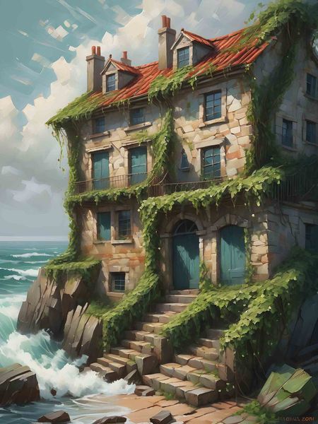 0336 By the Sea Canvas Wall Art
