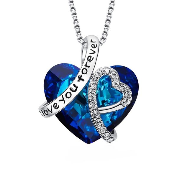 CDE I Love You Forever Necklace with Swarovski Crystals