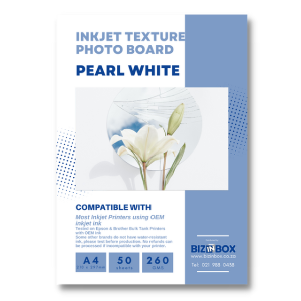 A4 260gsm Pearl White Photo Papers (50s)