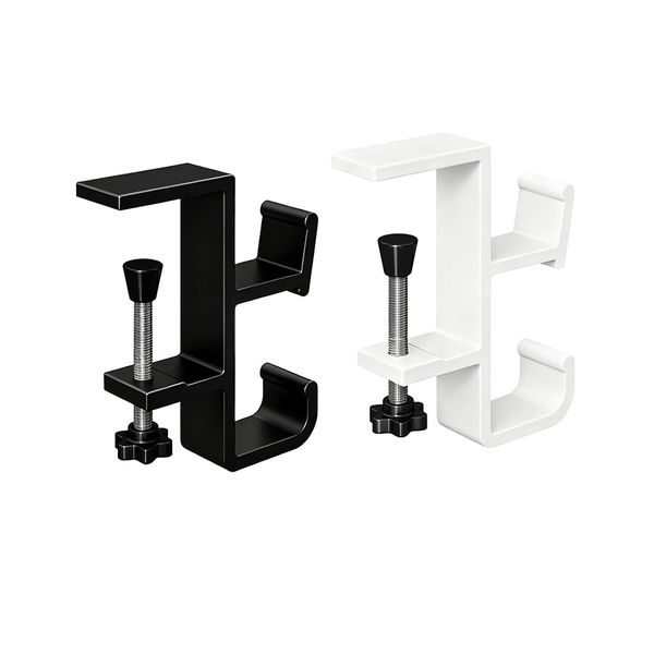 2 PCS Desk Bag Hook, Purse Hook for Table, Aluminum Under Desk Hanger