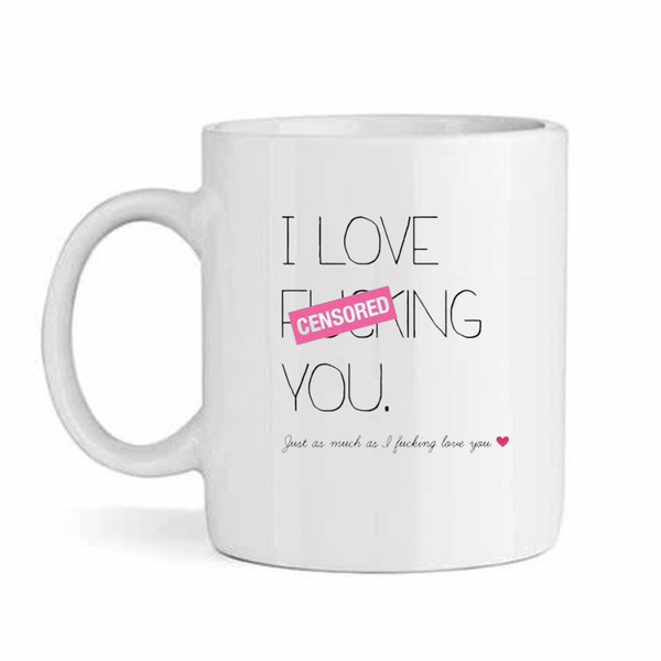 I Love Censored-Father's Day-Valentines-Birthday-Christmas Pack Mug