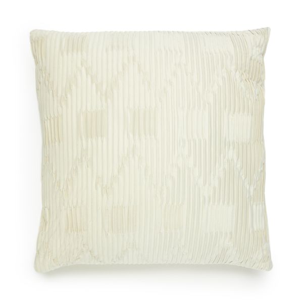 George &amp; Mason - Cream Velvet Pintuck Scatter Cushion 50 x 50