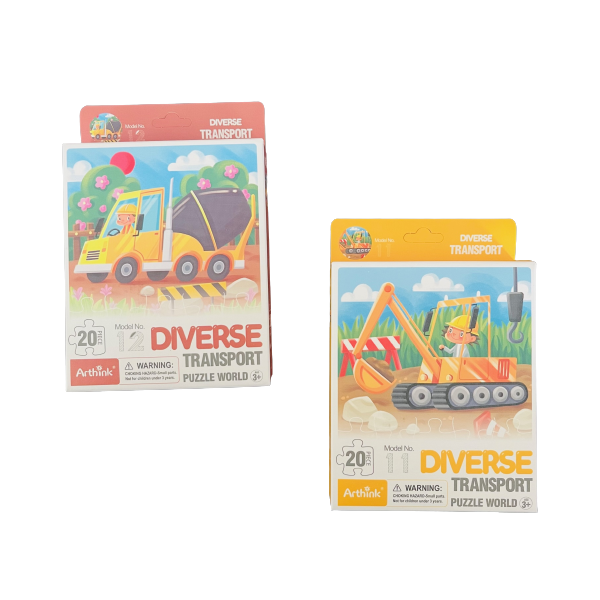 Kids Jigsaw Puzzle - Construction (20 Piece) Set of 2