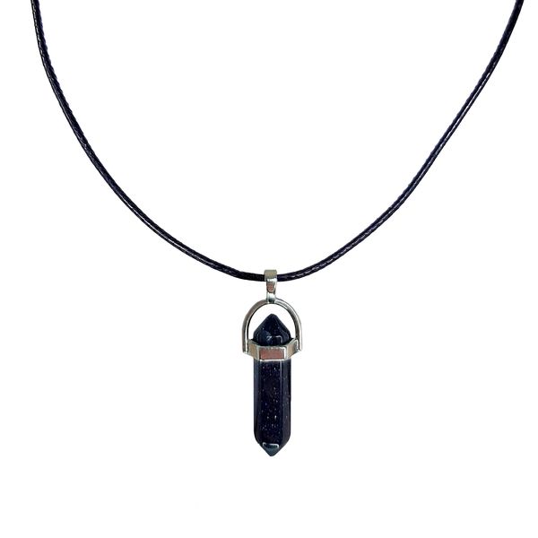 Earth Stone Collection - Bullet Blue Sand Stone Necklace
