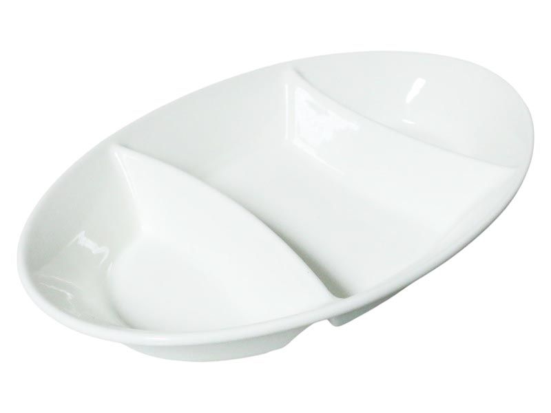 George &amp; Mason Segma Porcelain 3-Section Service Platter 39×26×6cm