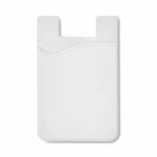 Silicone Card Holder - Sticky Pocket For Card Holding For Phone Back -White