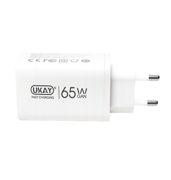 UKAY 65W Gallium Nitride (GaN) Fast Charger - Safe &amp; Efficient