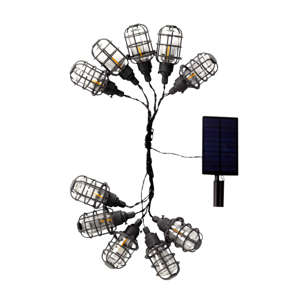 Retro-Inspired 10 Bulb Solar Cage String Lights