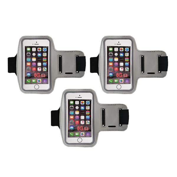 Armband Smartphone Case for Sports-Universal Fit-(Grey 3 Pack)