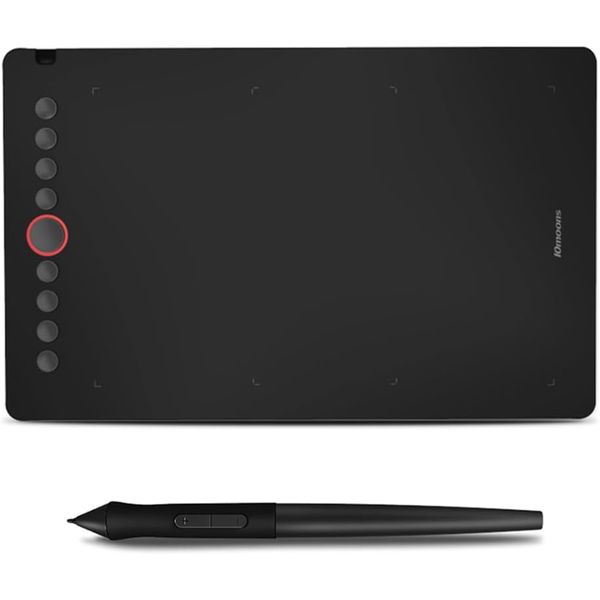 Graphic Tablet Drawing Tablet with Stylus 9 Keys 9.45x6.1 inch Working Area