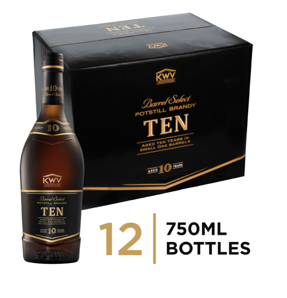 KWV - 10 Year Old Brandy - Case 12 x 750ml