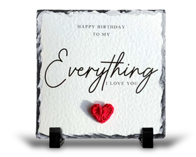 Happy Birthday To My Everything Husband Wife v1 Gift Rock Slate Shop
