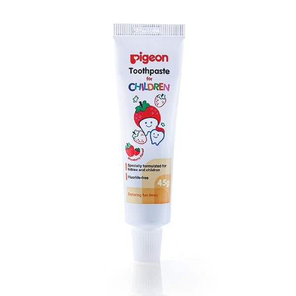 Pigeon Baby &amp; Children's Fluoride-Free Toothpaste Strawberry Flavor 45g