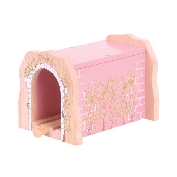 BigJigs Rail Pink Brick Tunnel Wooden Train Expansion Set