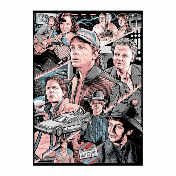 Marty McFly Collage Poster - A1