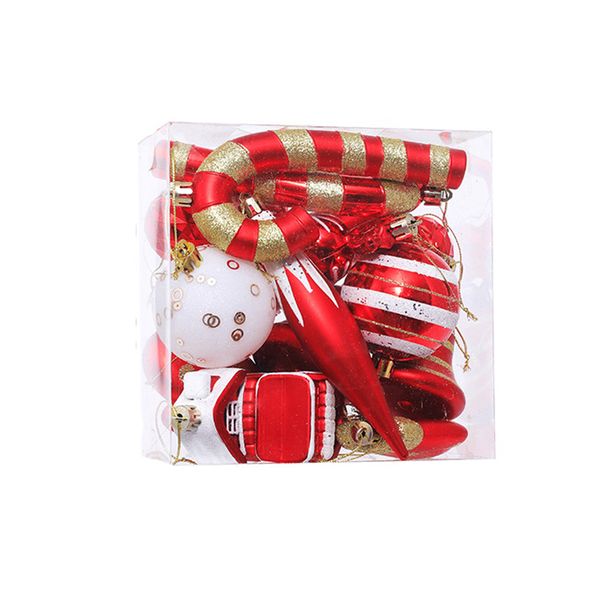 Plastic Christmas Ball Christmas Tree Decoration Small Pendant-16pcs