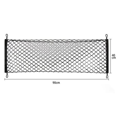 BUYGOO 90 x 40cm Elastic Cargo Net for Van Car SUV Truck Boot, Double Layer  Cargo Storage Organizer Mesh Nylon Net Mesh for Fastened Cargo Trunk, with
