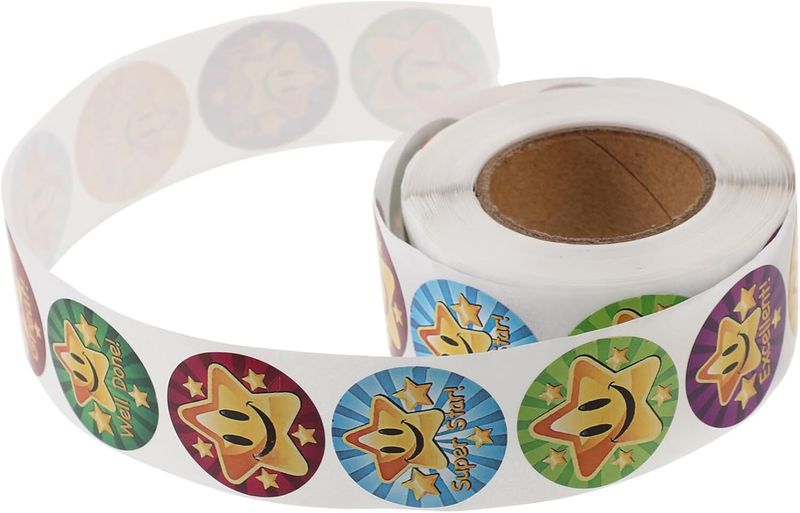 Fun Design Adhesive Reward Stickers for Boys, Girls, Teachers and Classroom
